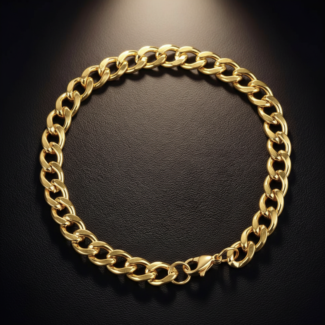 CUBAN BRACELET 8MM | GOLD