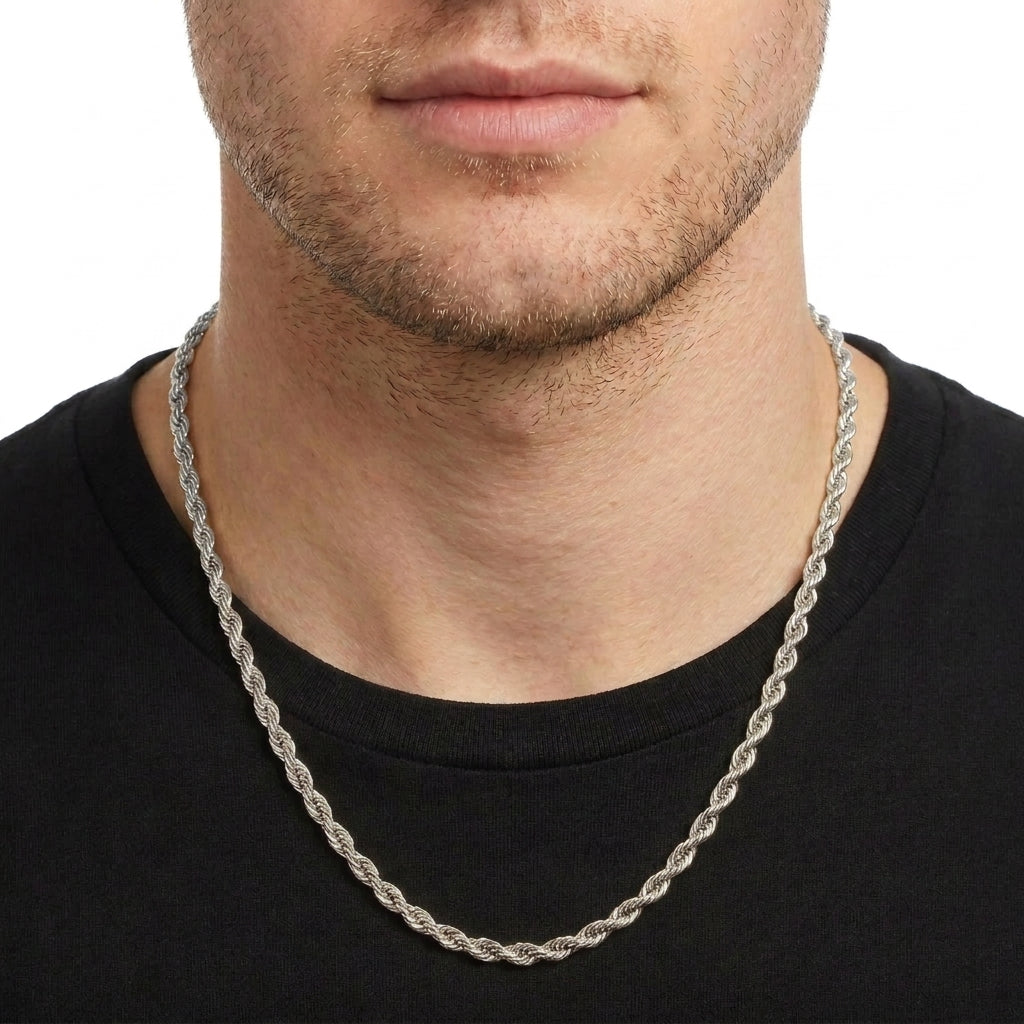 ROPE CHAIN 8MM | SILVER