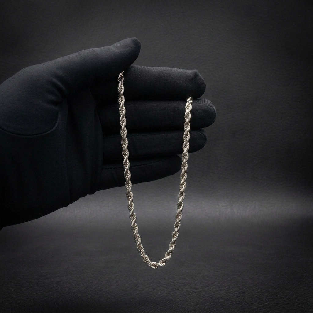 ROPE CHAIN 8MM | SILVER